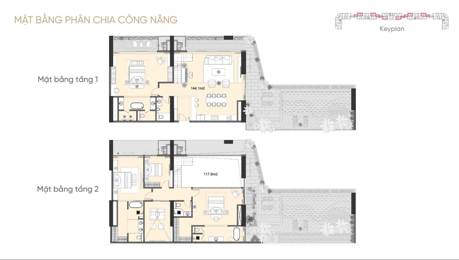 Biệt thự trên không ấn tượng với các căn hộ Duplex, villa bể bơi riêng và vườn treo xanh tốt quanh năm