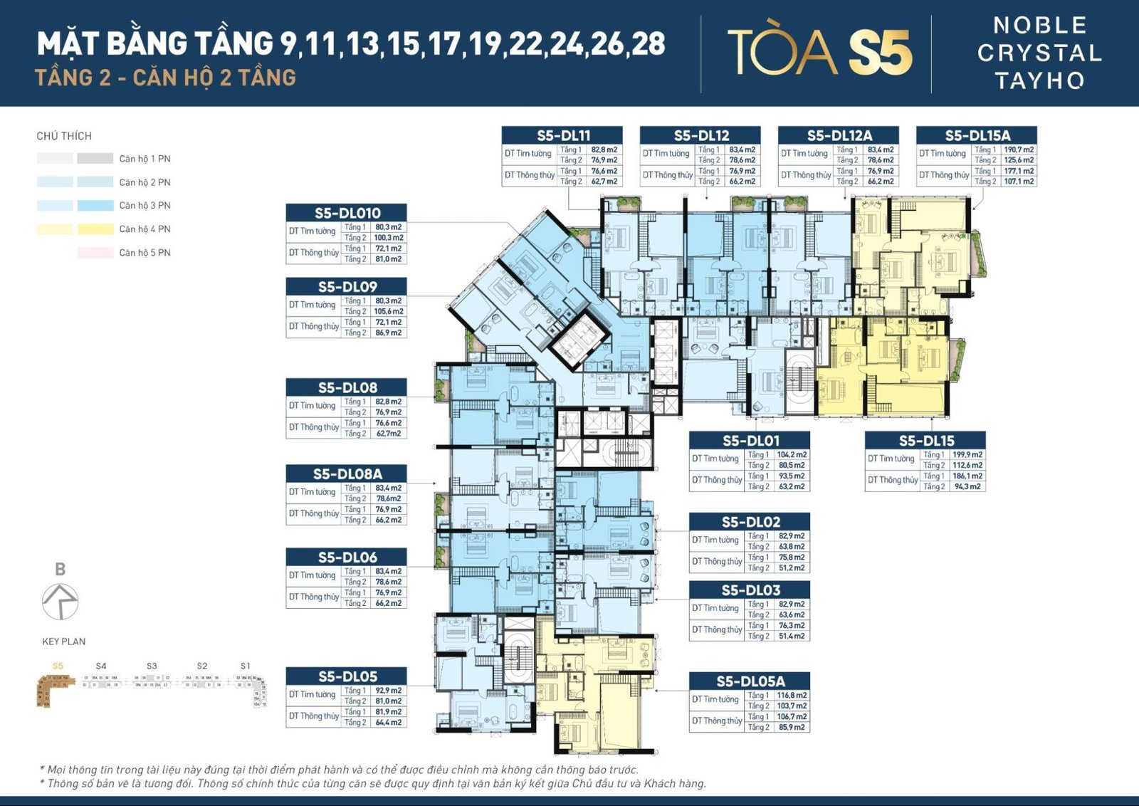 Mặt bằng tầng 9, 11, 13, 15, 17, 19, 22, 24, 26, 28