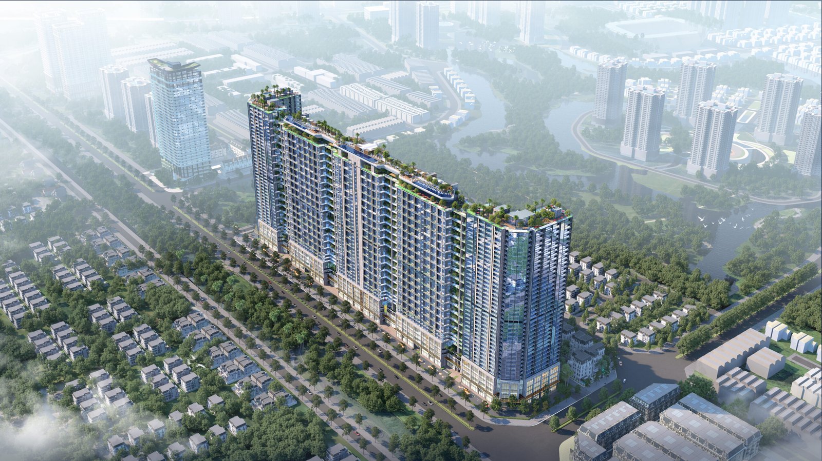 Dự án Noble Crystal Ciputra có vị trí vàng khi nằm trong dòng chảy giao hợp giữa sông Hồng và Hồ Tây