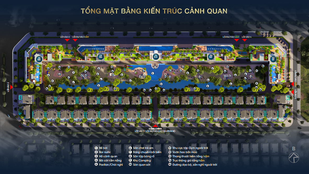 Bản đồ thiết kế khu Noble Crystal River Hà Nội